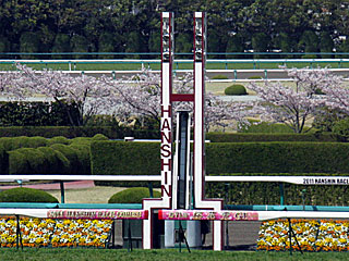 ゴール板（桜花賞）