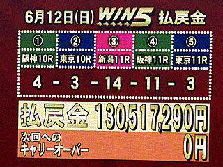 WIN5払戻金