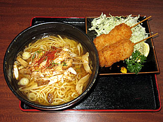 ネギチャーシューメン&串カツ(磯)