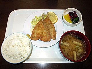 アジフライ定食（カジュアル稲松）