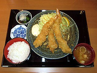 特大海老フライ定食(とん勝武蔵)