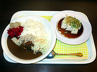 豚しゃぶカレー＆中華風ピリ辛ヤッコ〔カジュアル稲松〕