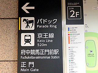 案内サイン@東京競馬場