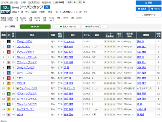 ジャパンカップレース結果