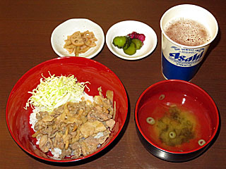 豚の生姜焼き丼&ノンアルコールビール〔カジュアル稲松〕