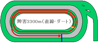 東京競馬場障害芝→ダート3300m