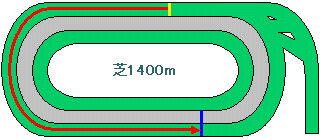 東京競馬場芝1400m